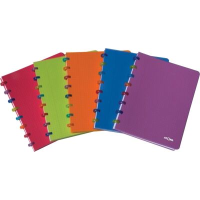 Atoma tutti frutti schrift, ft a4, 144 bladzijden, geruit 5 mm, geassorteerde kleuren 10 stuks Atoma tutti frutti schrift, ft a4, 144 bladzijden, geruit 5 mm, geassorteerde kleuren 10 stuks