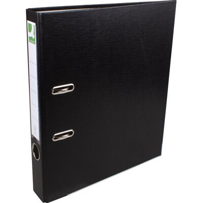 Q-CONNECT ordner, voor ft a4, uit pp en papier, met beschermrand, rug van 5 cm, zwart Q-CONNECT ordner, voor ft a4, uit pp en papier, met beschermrand, rug van 5 cm, zwart