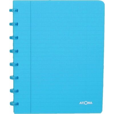 Atoma trendy schrift, ft a5, 144 bladzijden, geruit 5 mm, transparant turkoois Atoma trendy schrift, ft a5, 144 bladzijden, geruit 5 mm, transparant turkoois