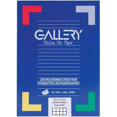 Gallery 100 vel etiketten 105 x 74 mm Gallery 100 vel etiketten 105 x 74 mm