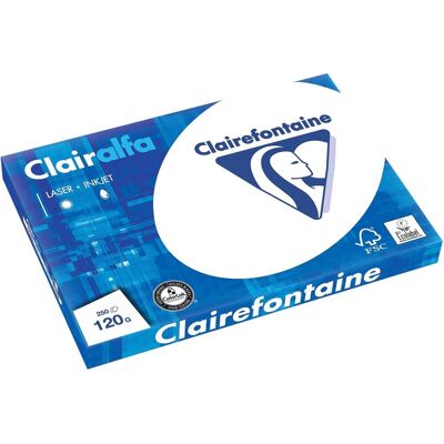 Clairefontaine clairalfa presentatiepapier ft a3, 120 g, pak van 250 vel 5 stuks Clairefontaine clairalfa presentatiepapier ft a3, 120 g, pak van 250 vel 5 stuks