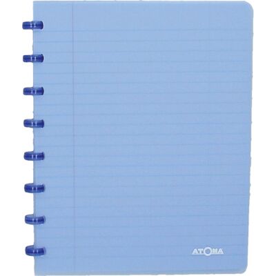 Atoma trendy schrift, ft a5, 144 bladzijden, geruit 5 mm, transparant blauw 1 stuk Atoma trendy schrift, ft a5, 144 bladzijden, geruit 5 mm, transparant blauw 1 stuk