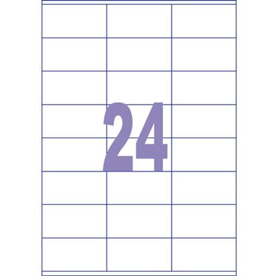 Kangaro etiket - inkjet/laser/kopieer - 70x36mm - 25 vel - 24 stickers per vel Kangaro etiket - inkjet/laser/kopieer - 70x36mm - 25 vel - 24 stickers per vel