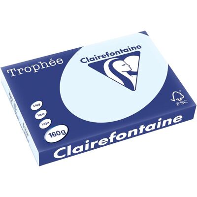 Clairefontaine trophée pastel gekleurd papier a3 160 g 250 vel azuurblauw Clairefontaine trophée pastel gekleurd papier a3 160 g 250 vel azuurblauw