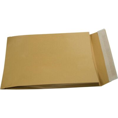Gallery enveloppen met balg formaat 229 x 324 x 35 mm stripsluiting bruine kraft doos van 250 stuks Gallery enveloppen met balg formaat 229 x 324 x 35 mm stripsluiting bruine kraft doos van 250 stuks