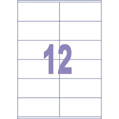 Kangaro etiket - inkjet/laser/kopieer - 105x48mm - 100 vel - 12 stickers per vel Kangaro etiket - inkjet/laser/kopieer - 105x48mm - 100 vel - 12 stickers per vel
