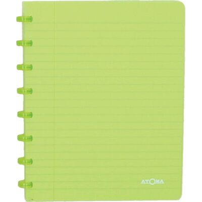 Atoma trendy schrift ft a5 144 bladzijden gelijnd transparant groen Atoma trendy schrift ft a5 144 bladzijden gelijnd transparant groen