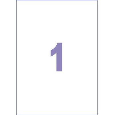 Kangaro etiketten - universeel - inkjet/laser/kopieer / 210x297mm - 25 vel - 1 sticker per vel Kangaro etiketten - universeel - inkjet/laser/kopieer / 210x297mm - 25 vel - 1 sticker per vel