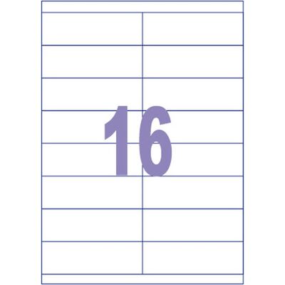 Kangaro etiketten - universeel - inkjet/laser/kopieer - 105x35mm - 100 vel - 16 stickers per vel Kangaro etiketten - universeel - inkjet/laser/kopieer - 105x35mm - 100 vel - 16 stickers per vel