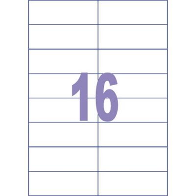 Kangaro etiketten - universeel - inkjet/laser/kopieer - 105x37mm - 100 vel - 16 stickers per vel Kangaro etiketten - universeel - inkjet/laser/kopieer - 105x37mm - 100 vel - 16 stickers per vel