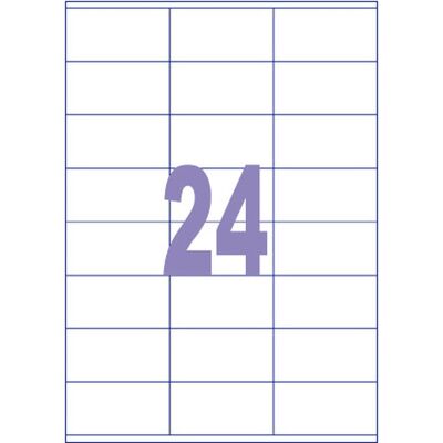 Kangaro etiketten - universeel - inkjet/laser/print - 70x36mm - 100 vel - 24 stickers per vel Kangaro etiketten - universeel - inkjet/laser/print - 70x36mm - 100 vel - 24 stickers per vel