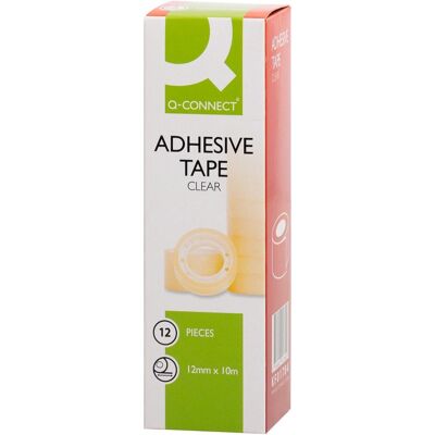 Q-CONNECT plakband, pp, ft 12 mm x 10 m, doos van 12 Q-CONNECT plakband, pp, ft 12 mm x 10 m, doos van 12