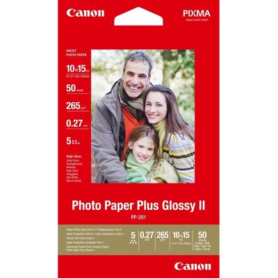 Canon pp-201 - fotopapier - 10 x 15 cm - 50 vellen Canon pp-201 - fotopapier - 10 x 15 cm - 50 vellen