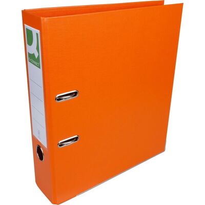Q-CONNECT ordner, voor ft a4, volledig uit pp, rug van 8 cm, oranje, pak van 10 Q-CONNECT ordner, voor ft a4, volledig uit pp, rug van 8 cm, oranje, pak van 10