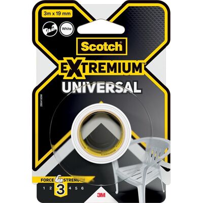 Scotch ducttape extremium universal, ft 19 mm x 3 m, wit Scotch ducttape extremium universal, ft 19 mm x 3 m, wit