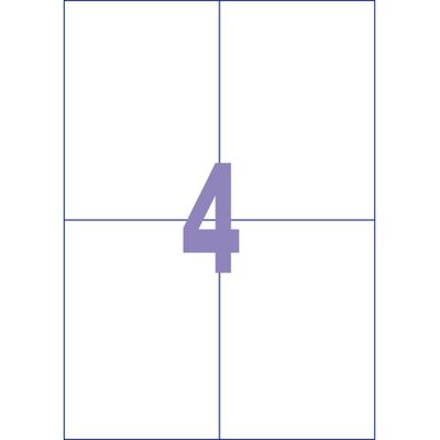 Kangaro etiket - inkjet/laser/kopieer - 105x148mm - 25 vel - 4 stickers per vel Kangaro etiket - inkjet/laser/kopieer - 105x148mm - 25 vel - 4 stickers per vel
