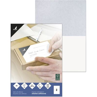 Kangaro - etiket ilk - universeel - 210x148mm - doos 25 vel Kangaro - etiket ilk - universeel - 210x148mm - doos 25 vel