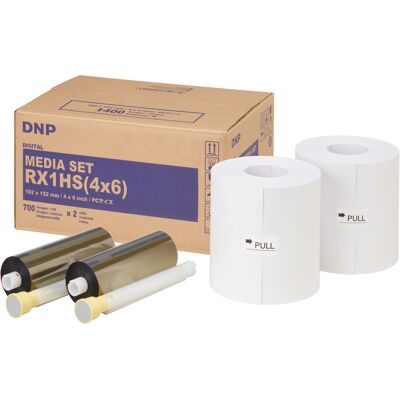 DNP Fotopapier - 10x15cm, 2 Rollen, 1400 Prints - Voor DS-RX1HS DNP Fotopapier - 10x15cm, 2 Rollen, 1400 Prints - Voor DS-RX1HS