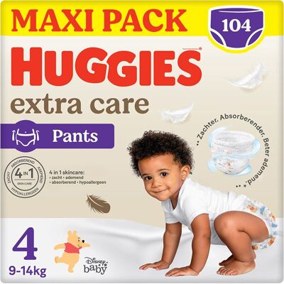 Huggies Maxi Maat 4 Baby Luiers - Hoge Barrières, Zachte Kussens Huggies Maxi Maat 4 Baby Luiers - Hoge Barrières, Zachte Kussens