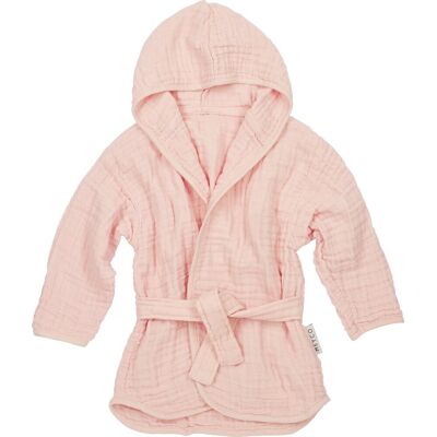 Meyco baby uni badjas - pre-washed hydrofiel - soft pink - 98/104 Meyco baby uni badjas - pre-washed hydrofiel - soft pink - 98/104