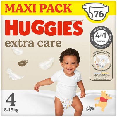 Huggies Extra Care Disney Baby - Mega Pakket Maat 4 (8 - 16 kg) 76 st. Huggies Extra Care Disney Baby - Mega Pakket Maat 4 (8 - 16 kg) 76 st.