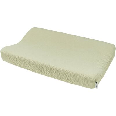 Meyco baby uni aankleedkussenhoes - pre-washed hydrofiel - soft olive - 50x70cm Meyco baby uni aankleedkussenhoes - pre-washed hydrofiel - soft olive - 50x70cm