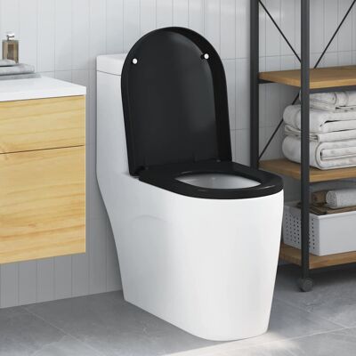 VidaXL Toiletzitting zwart 48 x 36,5 x 4,5 cm polypropyleen VidaXL Toiletzitting zwart 48 x 36,5 x 4,5 cm polypropyleen