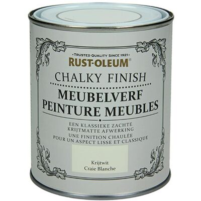 Rust-oleum 1050946 - meubelverf krijtwit 750 ml 1 stuks Rust-oleum 1050946 - meubelverf krijtwit 750 ml 1 stuks