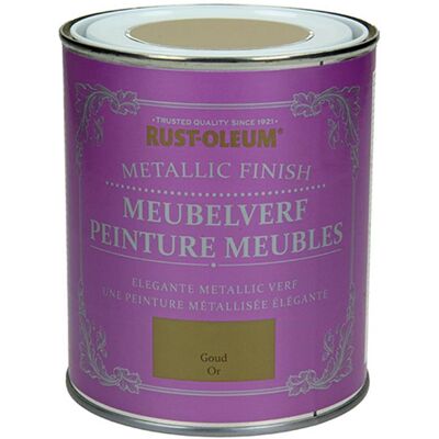 Rust-oleum 1050978 - meubelverf metallic goud 750 m 1 stuks Rust-oleum 1050978 - meubelverf metallic goud 750 m 1 stuks