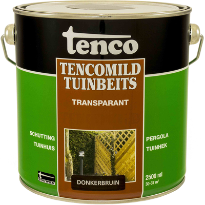 Tenco Tencomild Tuinhoutbeits - Donkerbruin - Alkydafwerking Tenco Tencomild Tuinhoutbeits - Donkerbruin - Alkydafwerking