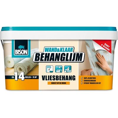 Bison wand&klaar® behanglijm vliesbehang emmer 10 kg, kant en klaar, eenvoudig aanbrengen, corrigeerbaar, goede hechting, voor alle soorten behang met een vliesrug Bison wand&klaar® behanglijm vliesbehang emmer 10 kg, kant en klaar, eenvoudig aanbrengen, corrigeerbaar, goede hechting, voor alle soorten behang met een vliesrug