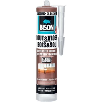 Bison hout&vloer klassiek koker 300 ml, voor parket, laminaat, planken, kurken, pvc, kleurvast, schuurbaar, elastisch, hoogwaardige afdichtingskit, voor voegen en opvullen Bison hout&vloer klassiek koker 300 ml, voor parket, laminaat, planken, kurken, pvc, kleurvast, schuurbaar, elastisch, hoogwaardige afdichtingskit, voor voegen en opvullen