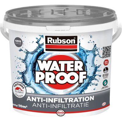 Rubson anti - infiltratie grijs 10kg daken, funderingen en ingegraven materialen coating silicone technologie gebaseerd voor maximale elasticiteit duurzame coating en uv-bestendig langdurige bescherming tegen vocht. Rubson anti - infiltratie grijs 10kg daken, funderingen en ingegraven materialen coating silicone technologie gebaseerd voor maximale elasticiteit duurzame coating en uv-bestendig langdurige bescherming tegen vocht.