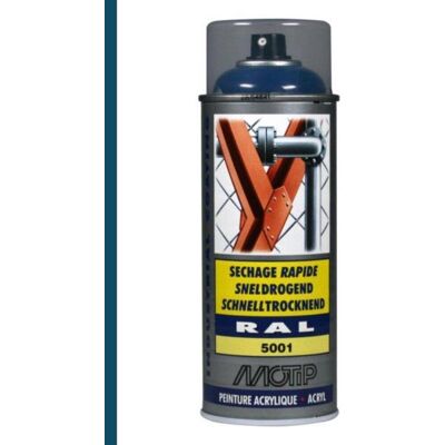 Motip industrial acryllak hoogglans ral 5001 groenblauw - 400 ml Motip industrial acryllak hoogglans ral 5001 groenblauw - 400 ml