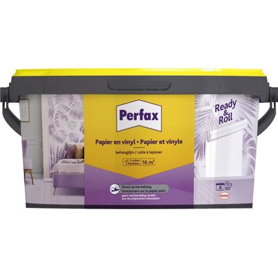 Perfax ready & roll behanglijm papier & vinyl 2.25 kg eenvoudig en snel behangen voor papier en vinyl Perfax ready & roll behanglijm papier & vinyl 2.25 kg eenvoudig en snel behangen voor papier en vinyl
