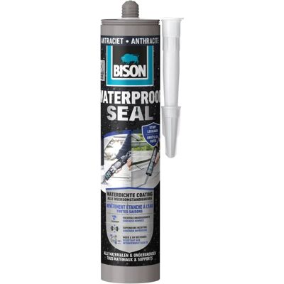 Bison waterproof seal antraciet koker 290 ml, waterdichte coating, alle weeromstandigheden, waterdicht maken, dakovergangen, carports, caravans, dakgootreparatie Bison waterproof seal antraciet koker 290 ml, waterdichte coating, alle weeromstandigheden, waterdicht maken, dakovergangen, carports, caravans, dakgootreparatie
