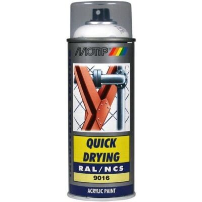 Motip industrial acryllak hoogglans ral 9016 verkeerswit - 400 ml. Motip industrial acryllak hoogglans ral 9016 verkeerswit - 400 ml.