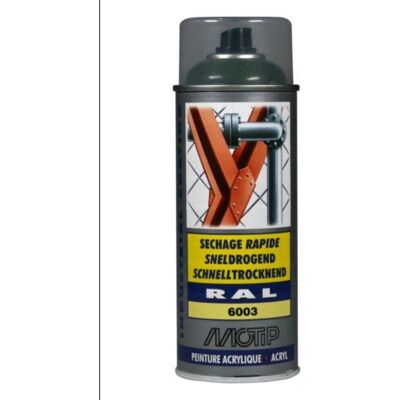 Motip industrial acryllak hoogglans ral 6003 olijfgroen - 400 ml Motip industrial acryllak hoogglans ral 6003 olijfgroen - 400 ml