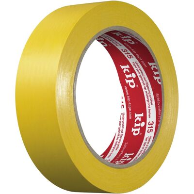 Kip 315 pvc-masking tape - sterke hechting - makkelijk afscheurbaar - geel - 30 mm Kip 315 pvc-masking tape - sterke hechting - makkelijk afscheurbaar - geel - 30 mm
