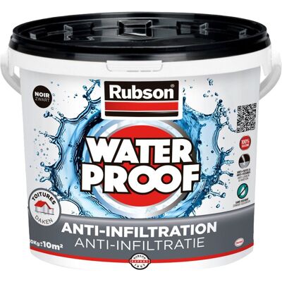Rubson anti - infiltratie zwart 10kg daken, funderingen en ingegraven materialen coating silicone technologie gebaseerd voor maximale elasticiteit duurzame coating en uv-bestendig langdurige bescherming tegen vocht. Rubson anti - infiltratie zwart 10kg daken, funderingen en ingegraven materialen coating silicone technologie gebaseerd voor maximale elasticiteit duurzame coating en uv-bestendig langdurige bescherming tegen vocht.