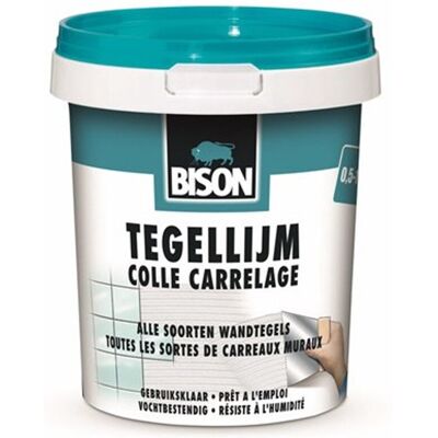 Bison tegellijm emmer 4 kg, voor alle soorten wandtegels, vochtbestendig, makkelijk verwerkbaar, oplosmiddelvrij Bison tegellijm emmer 4 kg, voor alle soorten wandtegels, vochtbestendig, makkelijk verwerkbaar, oplosmiddelvrij