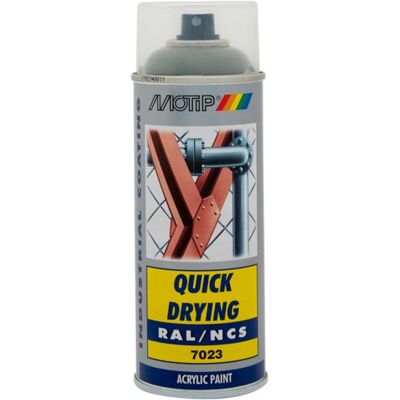 Motip industrial acryllak hoogglans ral 7023 beton grijs - 400 ml Motip industrial acryllak hoogglans ral 7023 beton grijs - 400 ml