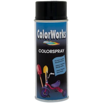 Colorworks RAL9005 Diep Zwart Hoogglans - 400 ml Colorworks RAL9005 Diep Zwart Hoogglans - 400 ml