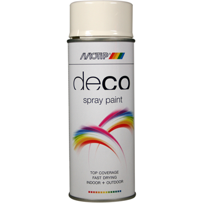 Motip - Deco Glycero Aerosol - RAL 9010 Wit - Aerosolverf Motip - Deco Glycero Aerosol - RAL 9010 Wit - Aerosolverf