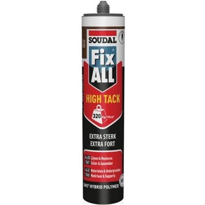 Soudal fix - all "high-tack" lijmkit bruin 290 ml - 100274 Soudal fix - all "high-tack" lijmkit bruin 290 ml - 100274
