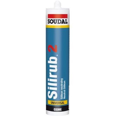 Soudal Silirub 2 - Neutrale siliconenkit - 310ml Soudal Silirub 2 - Neutrale siliconenkit - 310ml