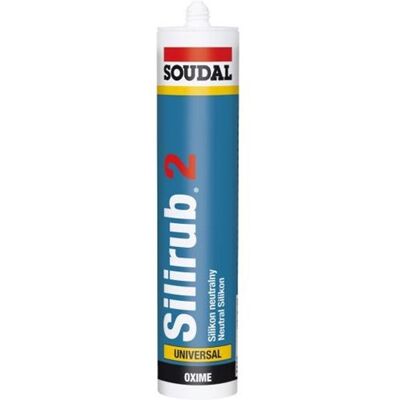 Soudal silirub 2 siliconenkit glanzend wit 300 ml - 102066 Soudal silirub 2 siliconenkit glanzend wit 300 ml - 102066