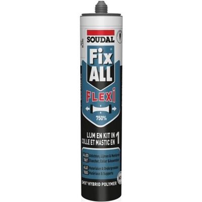 Soudal fix - all flexi lijm- en voegkit zwart 290 ml - 105031 Soudal fix - all flexi lijm- en voegkit zwart 290 ml - 105031