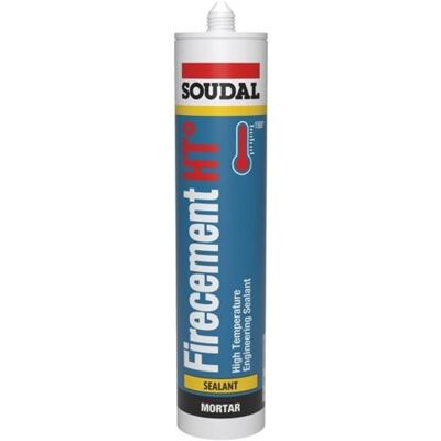 Soudal firecement ht zwart 300 ml - 108264 Soudal firecement ht zwart 300 ml - 108264