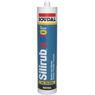 Soudal silirub color siliconenkit zijdegrijs ral 7044 300 ml - 116033 Soudal silirub color siliconenkit zijdegrijs ral 7044 300 ml - 116033
